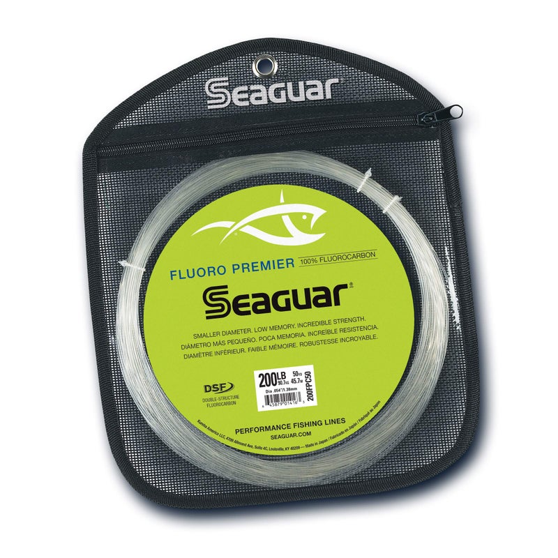 Seaguar Fluoro Premier 100% Fluorocarbon Fishing Line DSF, 200lbs, 50yds Break Strength/Length - 200FPC50 - Image 1